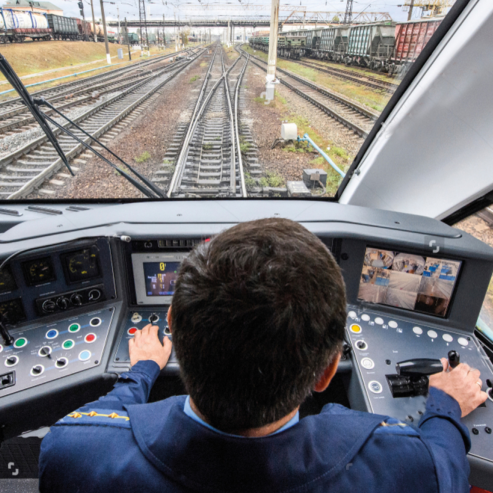 Macchinista e preparatore treno